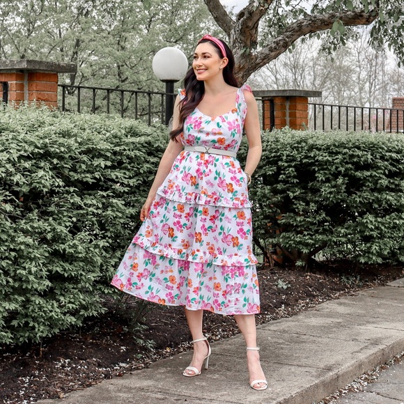 J.Crew Factory Floral Midi Dress - Picture 2 of 6
